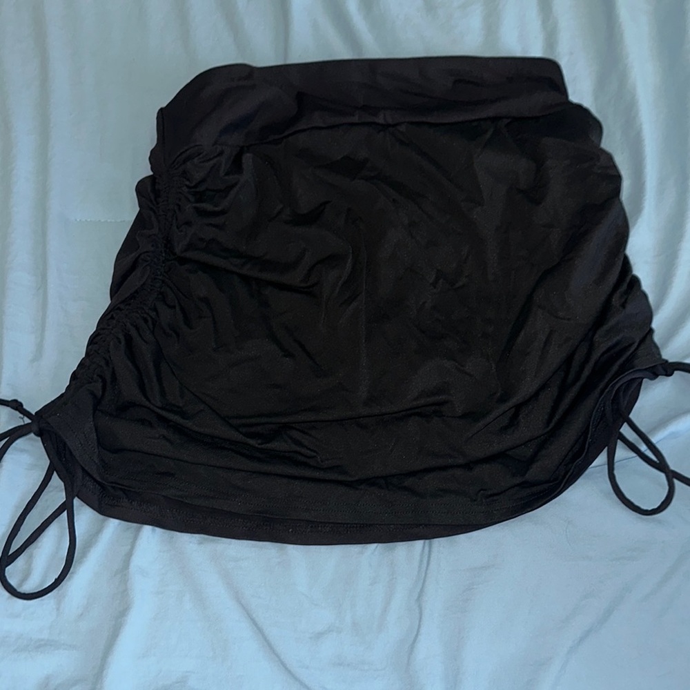 Black Ruched Skirt